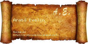 Arató Evelin névjegykártya